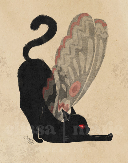 Meowthman Art Print: Big Stretch