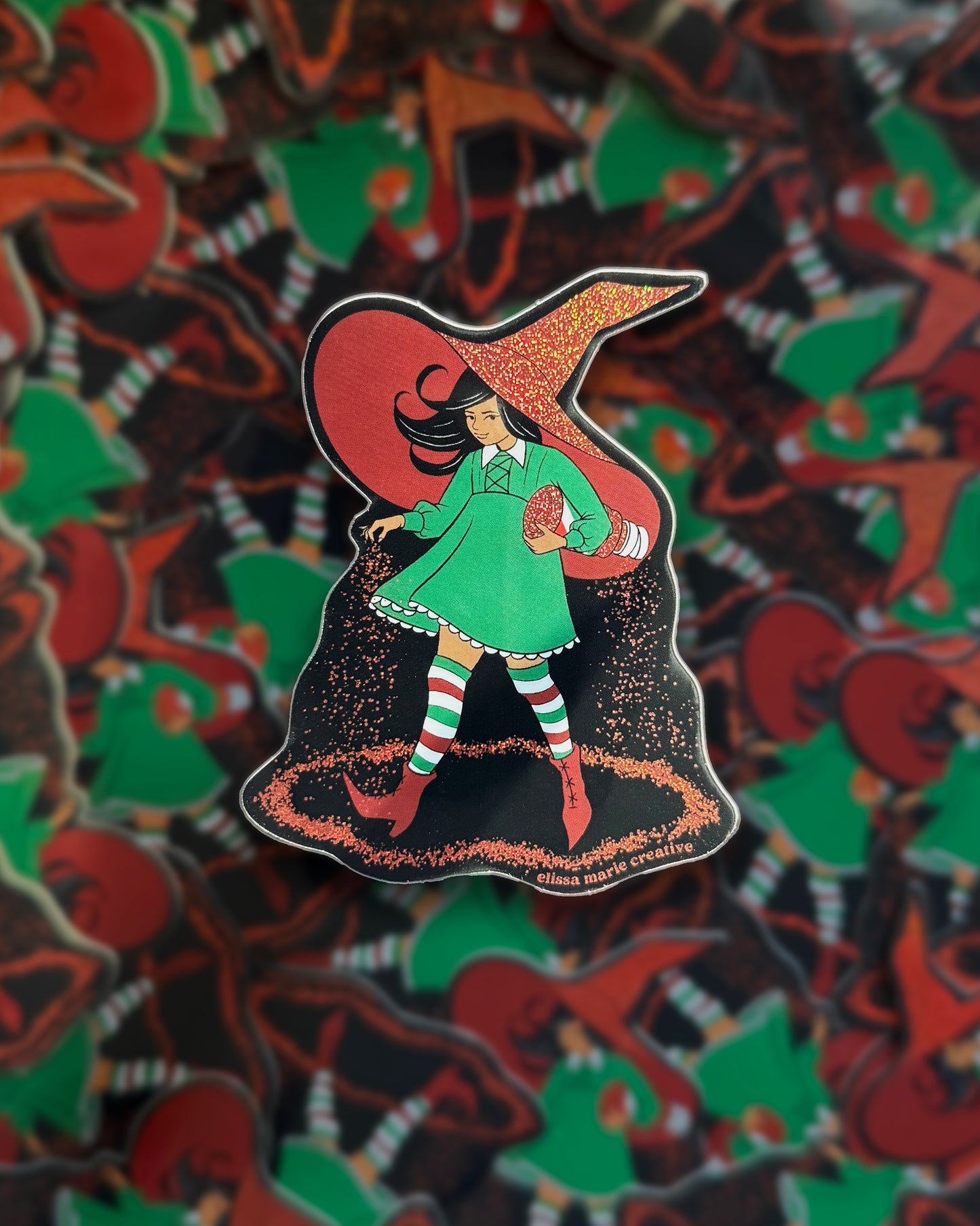 Spicy Bruja Glitter Sticker