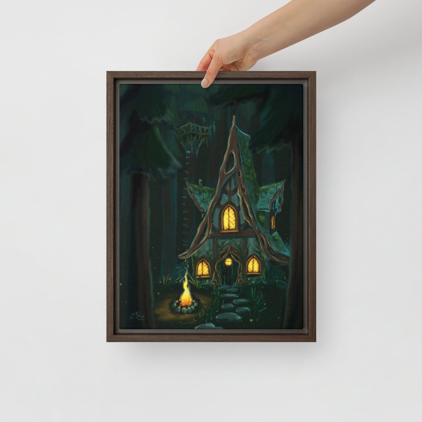 The Cabin Framed Canvas Print