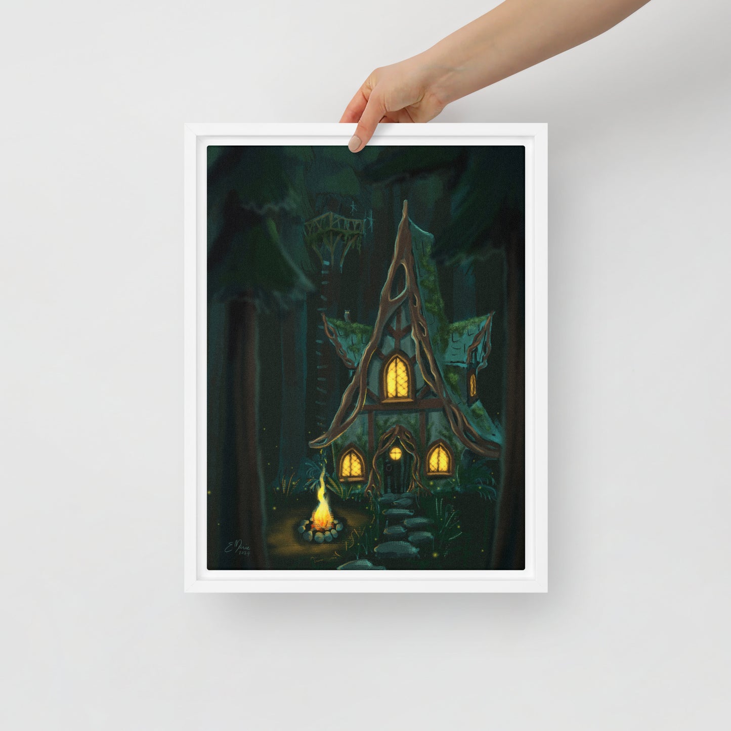 The Cabin Framed Canvas Print