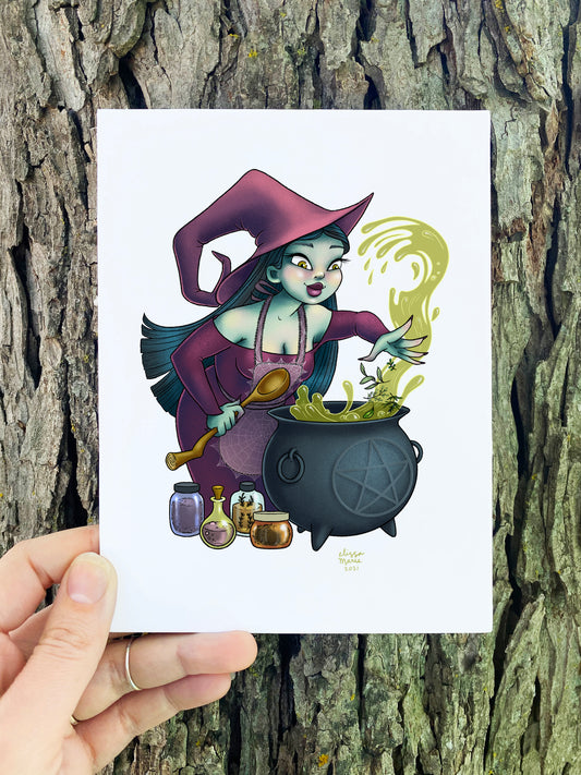 Kitchen Witch Art Print