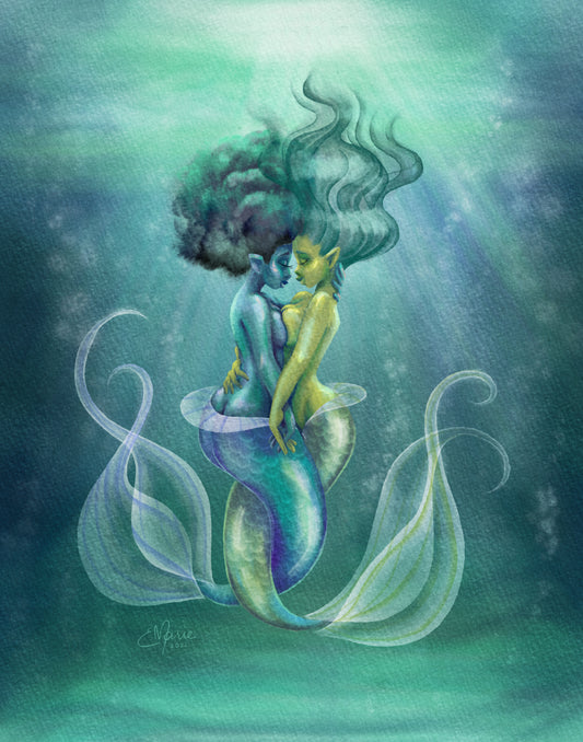 Mermaid Squish Art Print