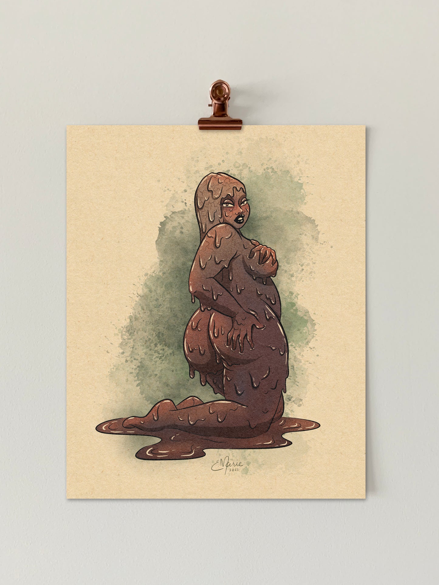 Golem Pinup Art Print