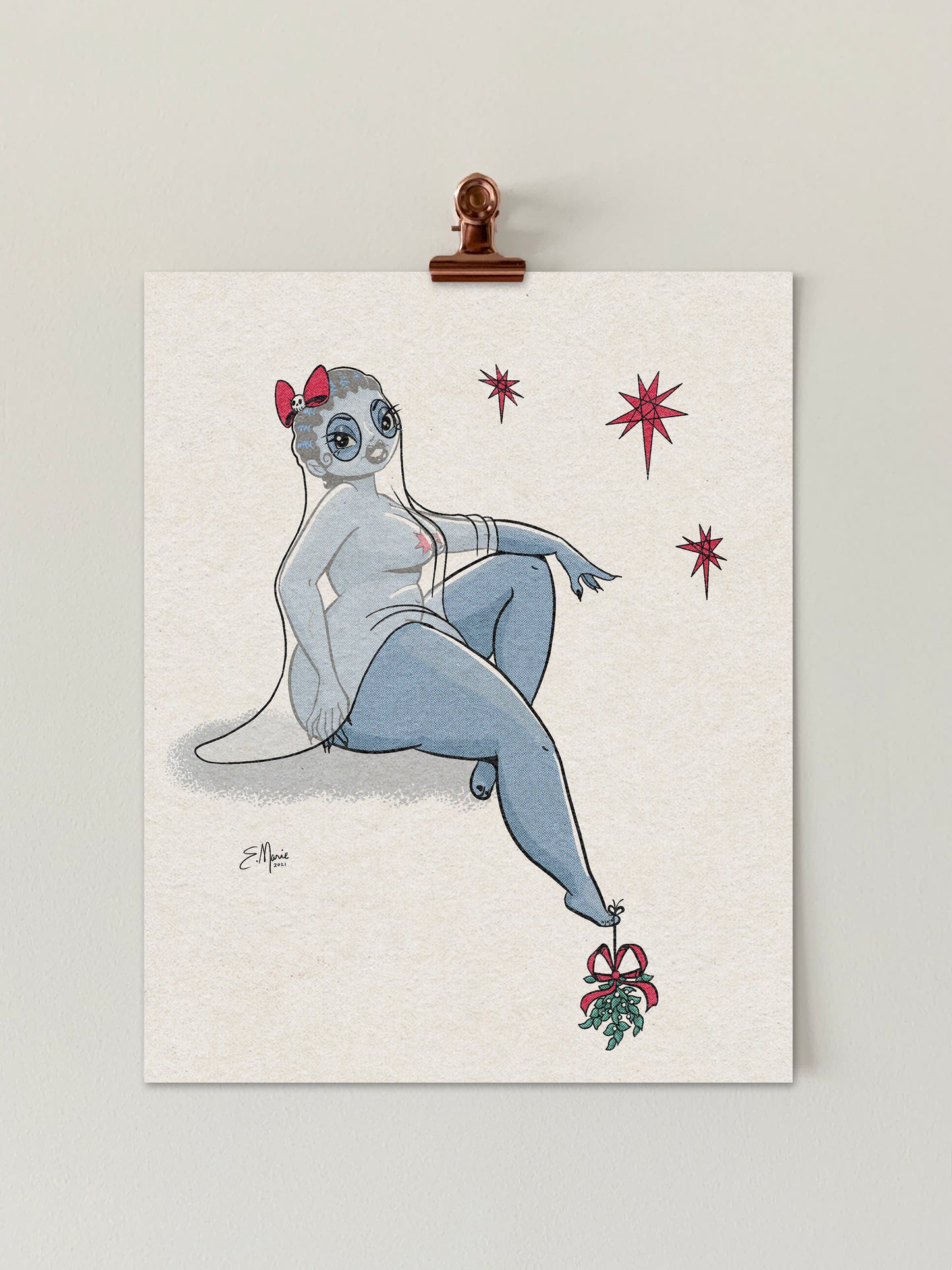 Ghost Pinup Ghoul Art Print