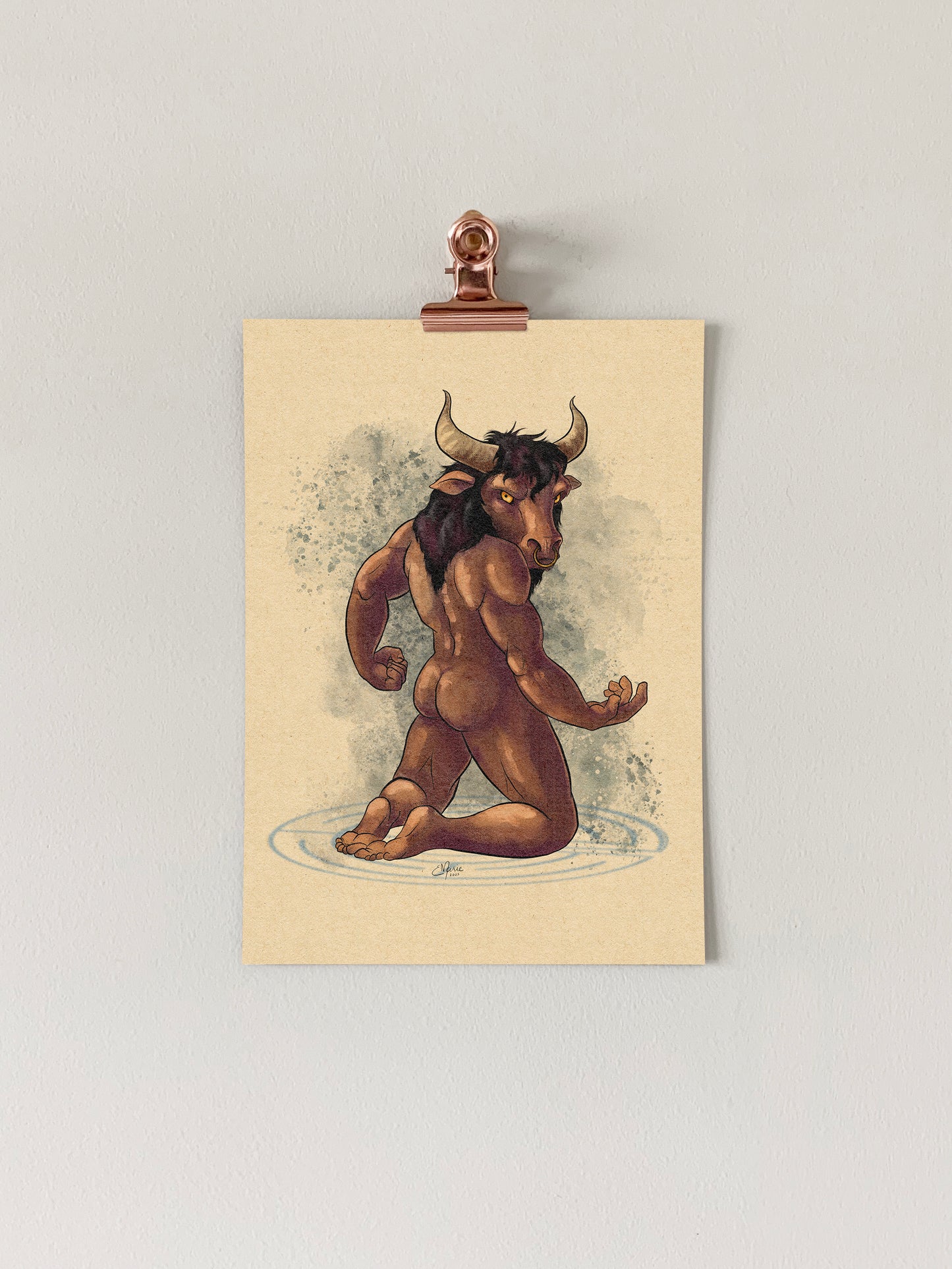 Minotaur Pinup Art Print