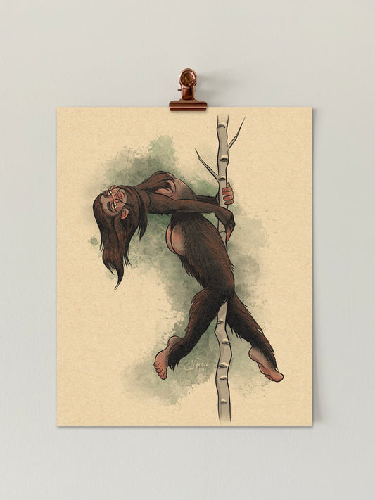 Sasquatch Pinup Art Print